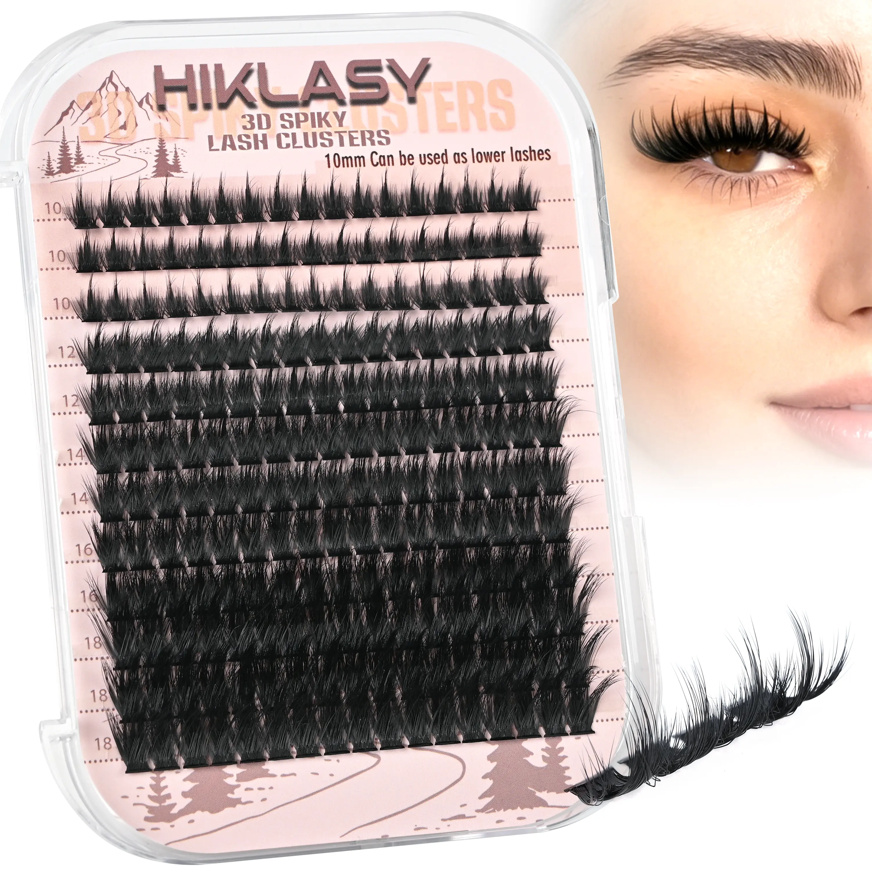 Manga Lash Clusters With Built in Spikes 120D Wispy Spiky Lash Clusters 10-18mm D Curve Anime Lashes Cluster Reusable Salon Grade Eyelashes Durable Band Cluster Eyelash Extensions By Hiklasy