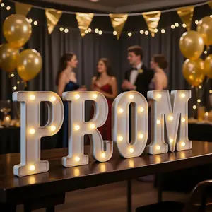 PROM Light up Letters Decorations, 2026 Graduation Decorations Marquee Letters, Light up Sign for PROM GRAD Party, Class of 2026 Preschool High School Coll