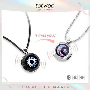 【creative gifts】totwoo Sun&Moon Necklaces for Two  Love Connect Gift For Boyfriend or Girlfriend or your Family