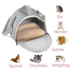 Breathable Flower Design Small Pet Outgoing Bag, Portable Crossbody Travel Carrier for Hamster, Golden Bear, Squirrel, Hedgehog, Parrot & Lizard, Lightweight Fashion Outdoor Carry Bag for Small Pets