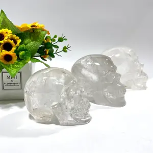 1 Count Big Clear Quartz Skull Healing Crystal Gem Reiki Healing Home Decor Crystal Jewelry Shop Pretty Crystals From IG Crystal