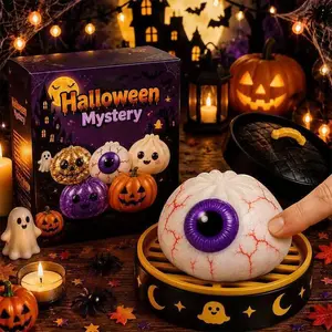 5 Pcs Halloween Spooky Ghost Dumpling Sets, Dumplings Squish with Steamer Stress Balls Stress Relief Fidget Sensory for Holiday & Birthday Gifts