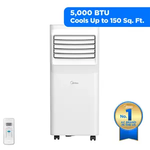 Midea 5,000 BTU Portable Air Conditioner with Remote - Portable AC for Room, Home Cooling Appliance