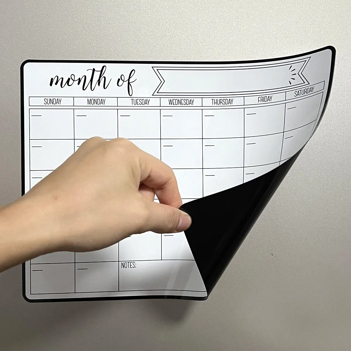 Magnetic Refrigerator Magnet Erasable Whiteboard, Weekly Planner Magnetic Board, Write-On Surface Magnets for Organization & Planning, Monthly Planner Magnet