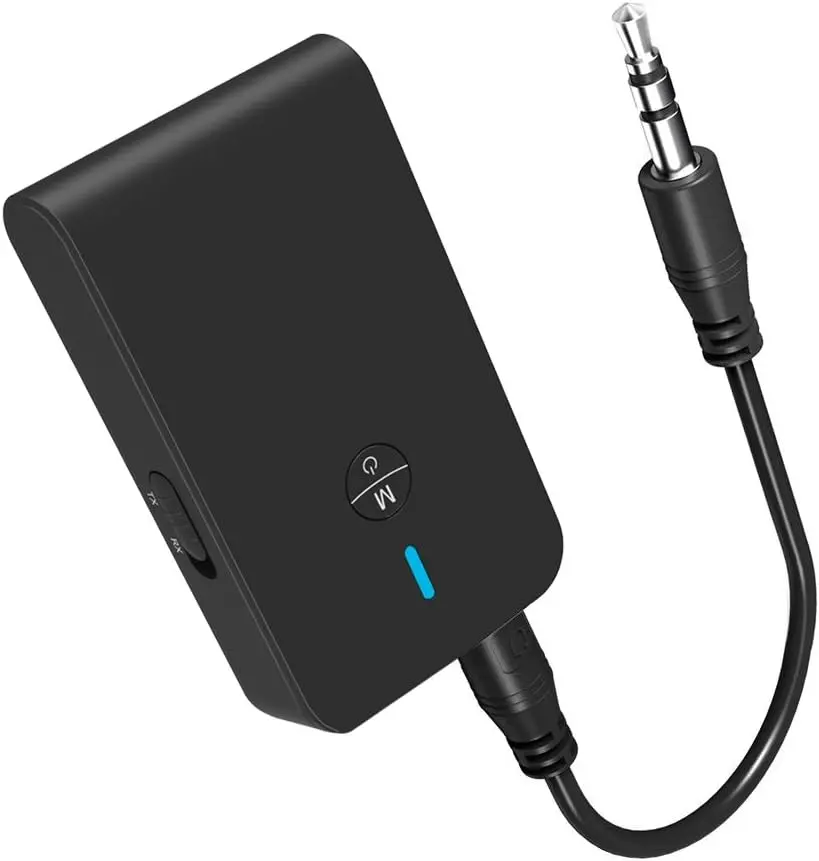 Bluetooth. Transmitter Receiver for TV and Wireless Headphones, in Bluetooth Adapter, Wireless Transmitter for TV, PC, MP, Gym, Airplane Use with Any . mm Audio Jack-