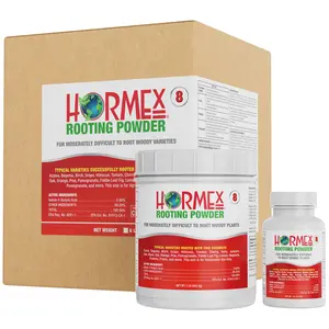 Hormex Rooting Hormone Powder #8 (0.80% IBA) for Semi-Hardwood Plants, Trees & Shrubs – High Strength Root Stimulator for Woody Cuttings, Cloning, & Propagation