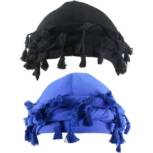 2PCS Turban Head Wraps for Men Satin Lined Turban for Women Vintage Twist Velvet Durags Gifts