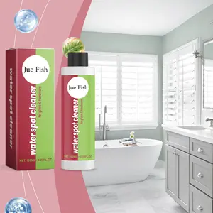 Bathroom Glass Cleaner, Multi Surface Cleaner, Powerful Streak Remover for Shower Doors, Tiles & Stainless Steel, Effective Cleaning Paste by Jue-Fish, Cleaning Agent, Household Cleaning Supplies