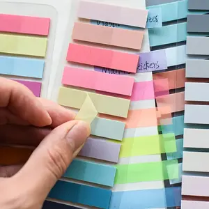 Sticker, 200 Sheets Transparent Index Creative Memo-Pad, Office School Stationery Self-adhesive Sticker, Posted It Sticky Note Pad