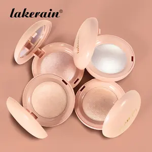 Lakerain Long-Lasting Shimmering Baked Powder Highlighter, Lightweight & Silky, Blends Seamlessly on Skin, Natural Glow Without Looking Cakey, Ultra-Fine Pearl Pigments, Smudge-Proof, Water-Resistant & Transfer-Proof, 4 Shades for All Skin Tones