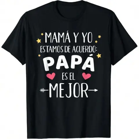 Men's PAPA Graphic T-Shirt in Cotton oversized t-shirt, Oversized Relaxed Fit Crewneck, Breathable Casual Top for Father's Day Classic Fabric