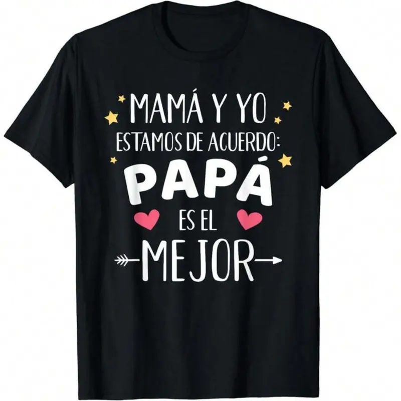 Men's PAPA Graphic T-Shirt in Cotton oversized t-shirt, Oversized Relaxed Fit Crewneck, Breathable Casual Top for Father's Day Classic Fabric