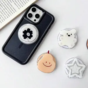 Cute 3D Cartoon Magnetic Holder, Magnetic Phone Holder, Phone Grip Holder, Mini Phone Mount, Phone Stand, Phone Support for iPhone Smartphone, Accessories