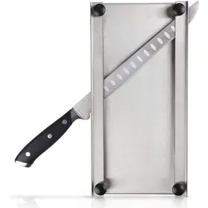 Meat slicer Stainless Steel Jerky Maker  Board With 10-Inch Professional Slicing and Carving