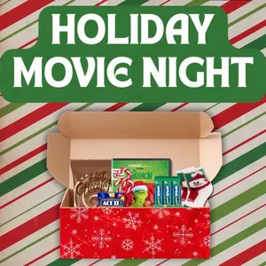 Holiday Movie Night Bundle: Holiday Movie with Snacks, Hot Chocolate, and more Seasonal Items!