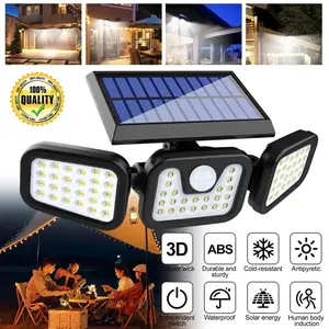 Solar Powered Outdoor Light, 74LED Solar Outside Lights, Outdoor Light, Solar Post Lights, Motion Sensor Light for Garden, Yard, Patio, Deck, Garage, Solar Pathway Lamp, Outdoor Waterproof Lights, Solar Landscape Lights