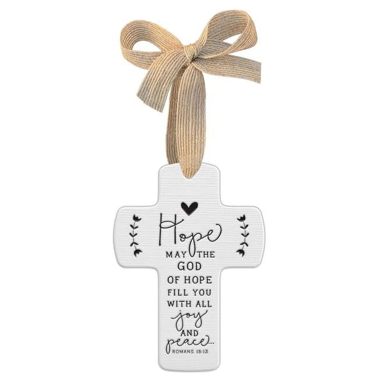 LCP 82371 Cross Hope Ribbon Hang Christmas Ornament