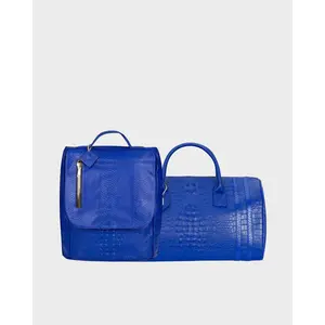 Statement Weekender Travel Set in Royal Blue
