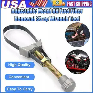 NEW Auto Car Diameter Adjustable Oil Filter Removal Strap Wrench Tool,Car Oil Filter Wrench