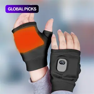 USB Rechargeable Heated Gloves for Men Women, Upgrade Non-Slip Electric Heating Glove for Cycling, Winter Hand Warmer Hunting, Skiing, Outdoor, Work(Palm Heating), Riding Gloves, Outdoor Sports Gloves #GLOBAL PICKS