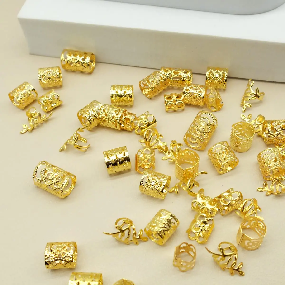 100 count  Hair  for Braids Loc  Rings for Hair Adjustable Cuffs Dreadlocks Hair Beads for Women Braids Accessories