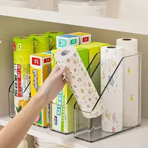 Acrylic Storage Box Heavy-Duty Plastic Organizer, Transparent Space-Saving Container for Under Sink, Food Cabinet, Kitchen/bathroom Storage