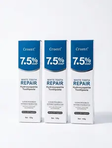 Croent Oral 3 PACK BUNDLE Hydroxyapatite Toothpaste for Enamel Repair & Whitening, Lysozyme & Nicotinamide for Gum Health, No Fluoride, 120g