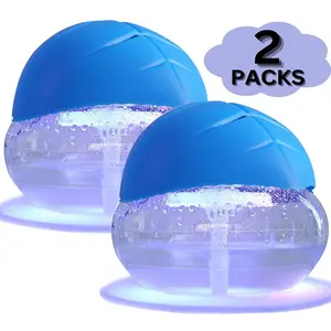 2pcs Water Air Purifier for Home with Essential Oil Diffuser & Humidifier, Rainbow Air Washer with LED Mood Light- Air Revitalizer for Smoke and Pets, Black