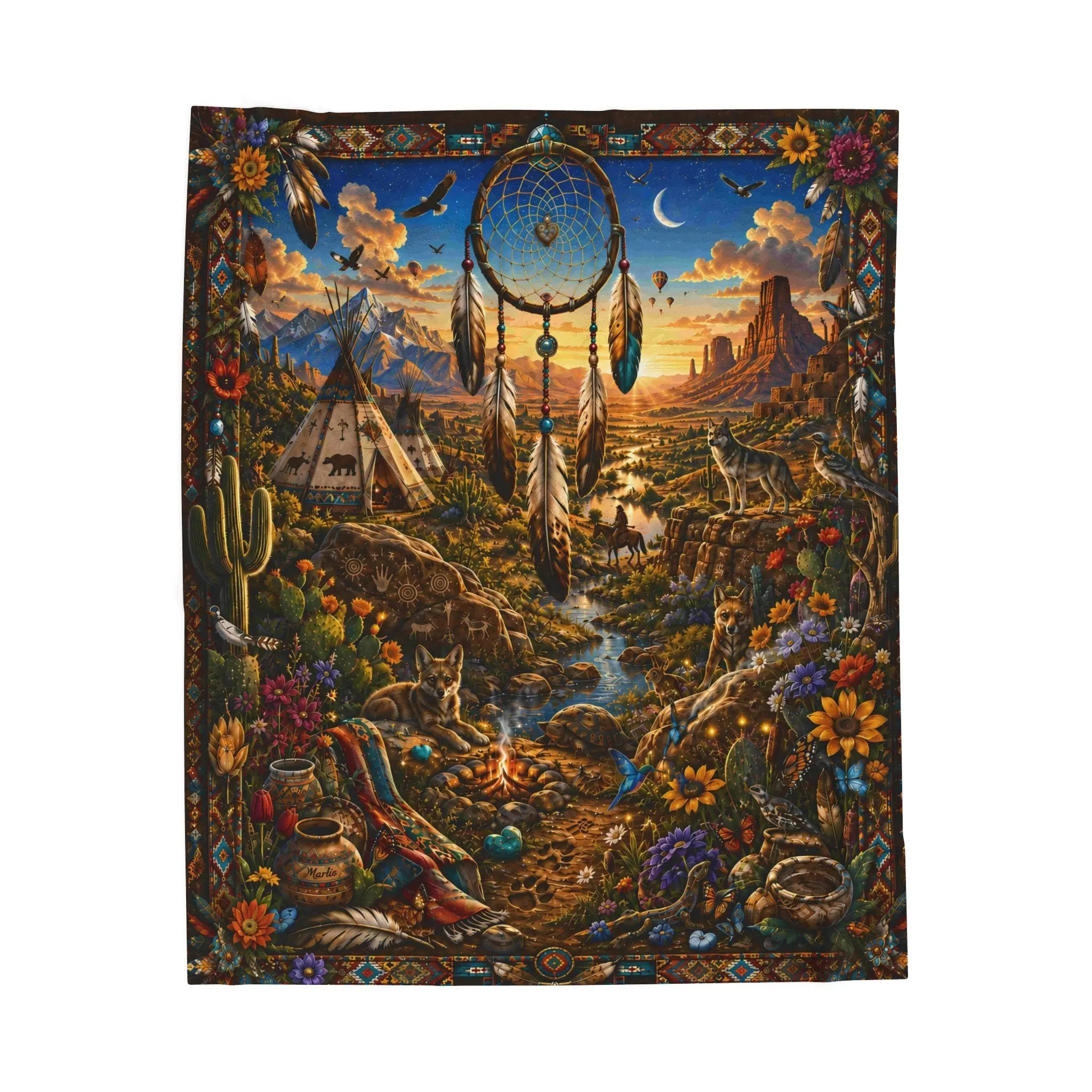 Southwestern Dream Nest™ — Immersive Seek-and-Find Blanket