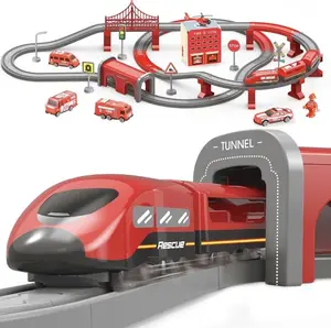 Model Train Toy Set with Tracks, Cars & Accessories – Perfect for Enthusiasts, Imaginative Play & Creativity For Ages 3+ tiktokshopspringglowup