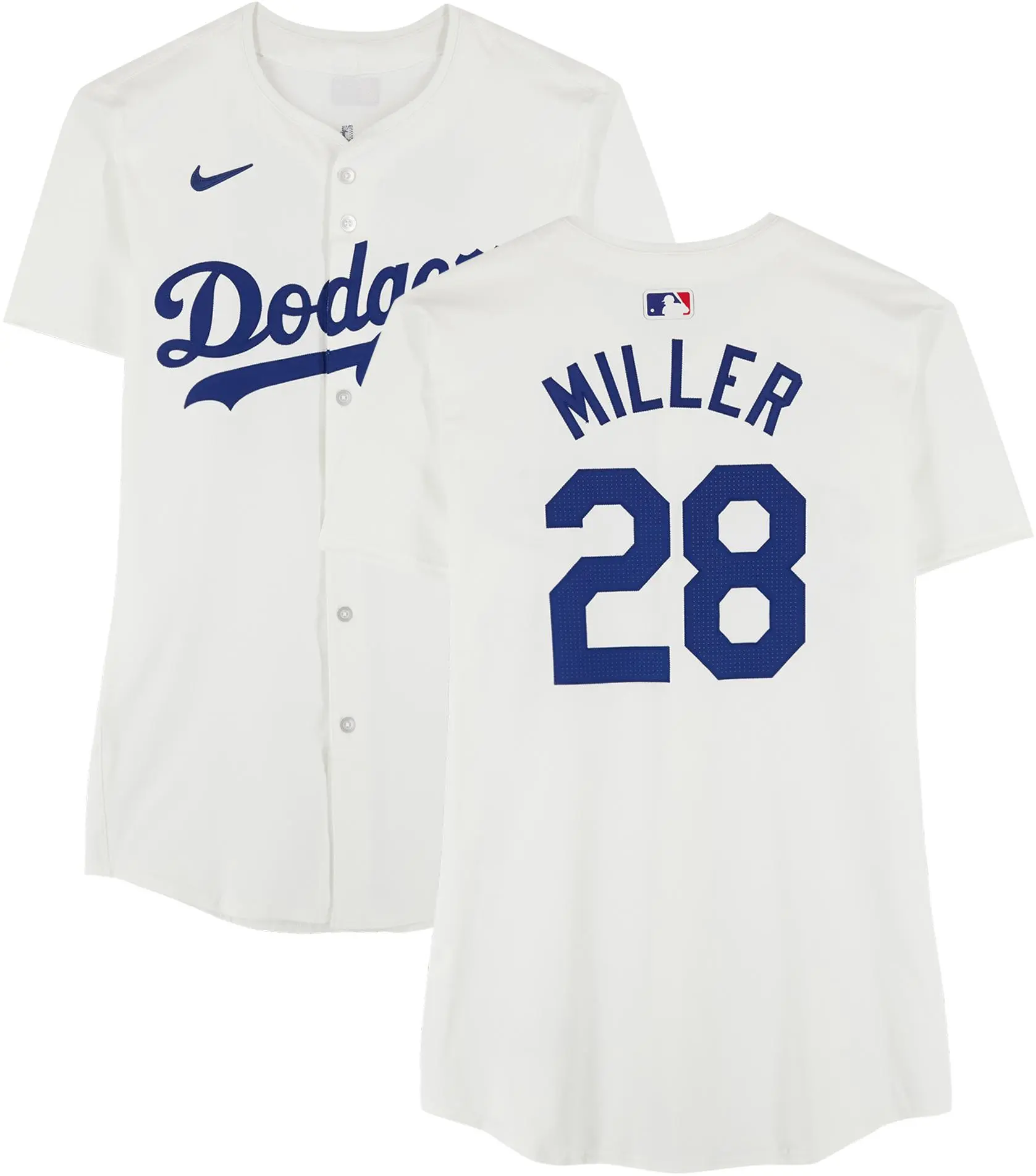 Bobby Miller Los Angeles Dodgers Player-Issued #28 White Jersey from the 2024 MLB Season - Fanatics Authentic Certified