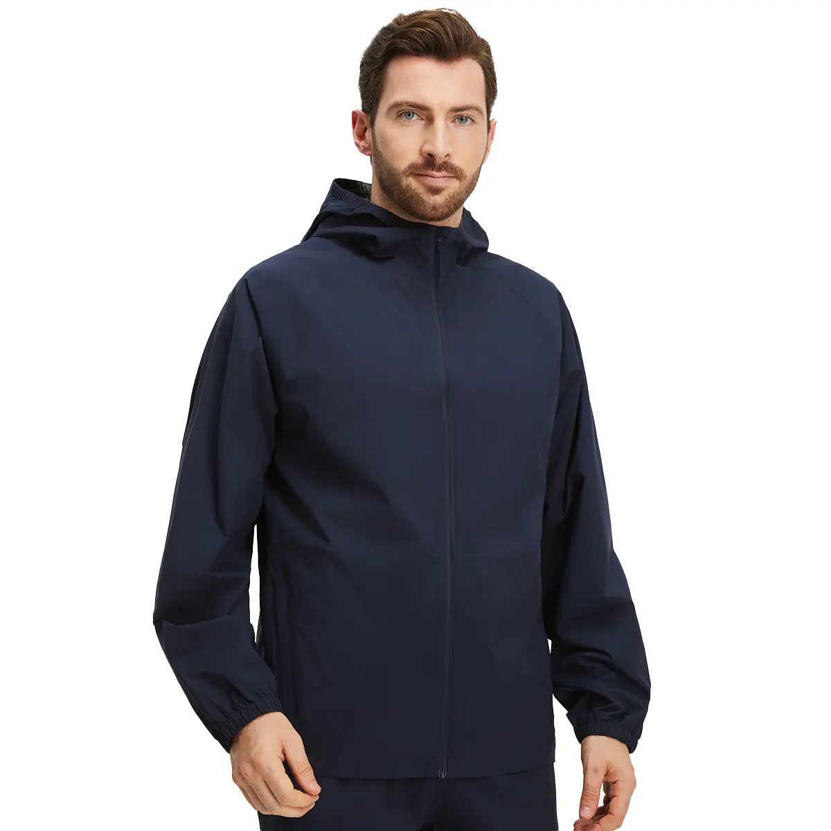 MAELREG Mens Rain Jacket Waterproof with Hood Lightweight Soft Shell Windbreaker Rain Coat for Golf Cycling Hiking