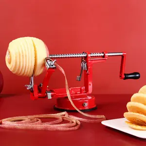 Fruit Peeling Machine, Multi-Functional Peeling Machine, Peeling, Core Removal and Slicing three-in-ne machine