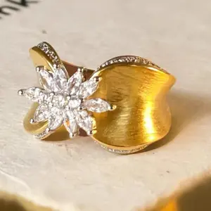 Vintage Butterfly Brushed Golden Engraved Ring | Premium Women's Jewelry for Gifts, Parties & Daily Wear - Unique Engagement & Friendship Ring