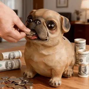Multifunctional Coin Storage Box, Cute Dog Design, Durable Rubber Material, Ideal for Home Decor, Safe Coin Holder, Perfect Gift for Kids