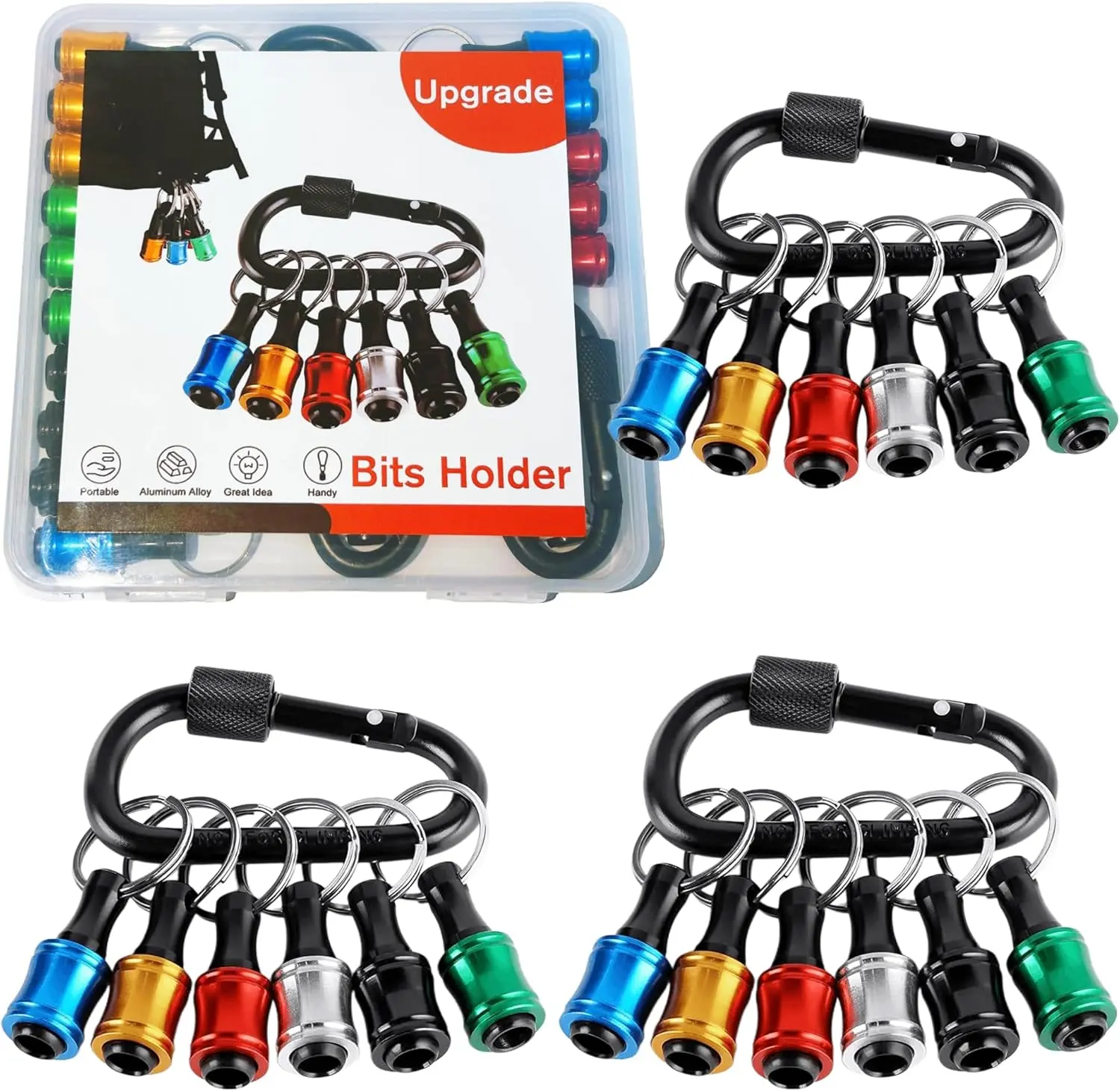 3 Set Bit Holders 1/4 inch Hex Shank  Bits Holder Extension Bar  Screw Adapter Drill Change Hand-held Screwdrivers Drill Bits Holder Portable Tools & Home Improvement