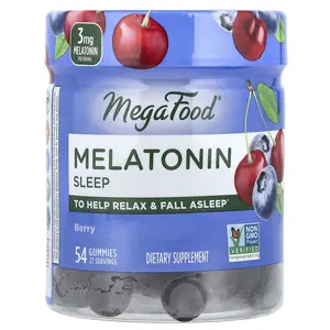 MegaFood Melatonin Sleep Gummies, Berry, 54 Gummies