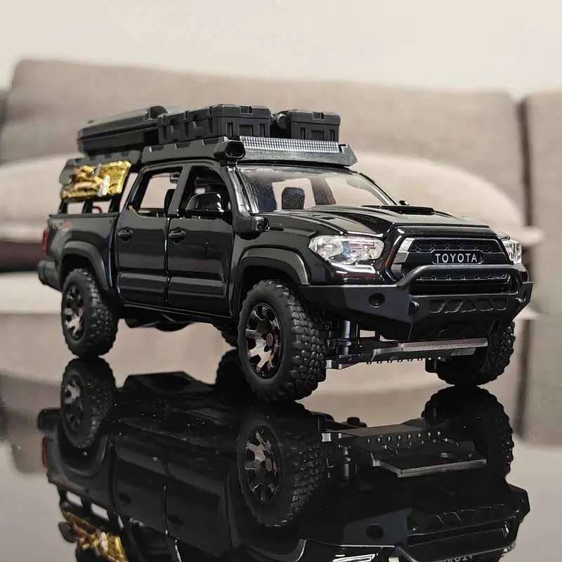 1:32 Scale Metal Toyota Tacoma TRD Off Road Pickup Truck Diecast Model Car, Collectible Sound/Light Toy, Hobby Item, Birthday Gift for Boys, Display Piece
