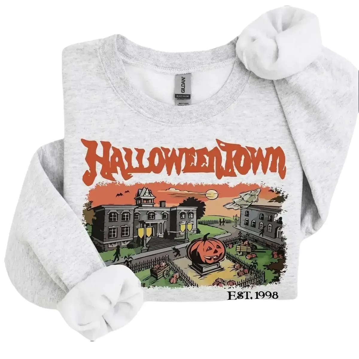 Halloweentown Est 1998 Sweatshirt, Halloweentown University, Retro Halloweentown Sweatshirt, Fall Sweatshirt, Halloween Sweatshirt - TrendWear USA
