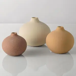Ceramic Vase Set of 3, Bud Vases for Modern Farmhouse  Decor, Cute Vases, Small Flower Vases for Dining Table Centerpieces,Living Room,Shelf,Mantel and Entryway Display
