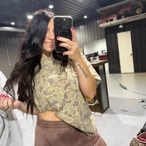 Unbothered and unseen camo oversized shirts