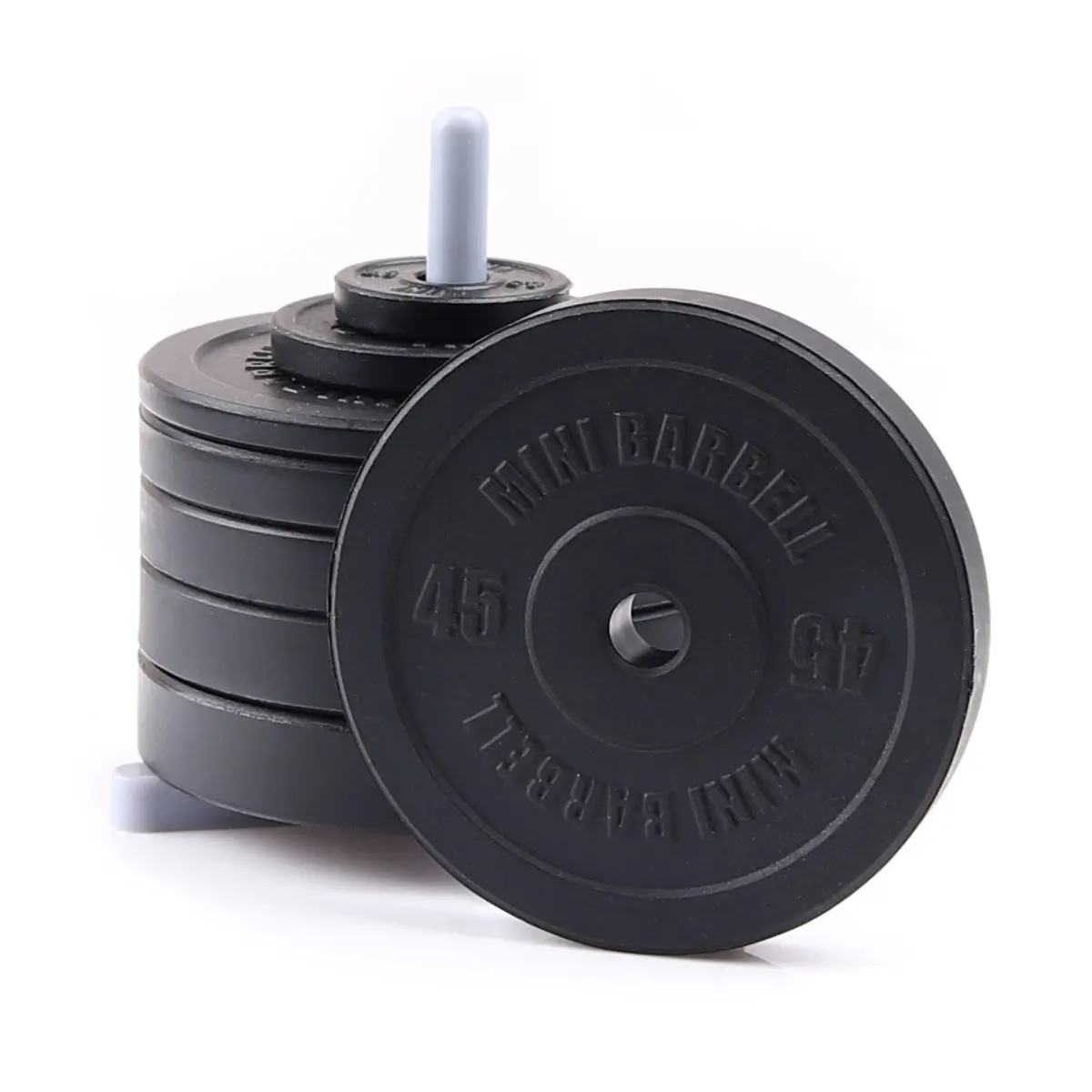 Mini Barbell Black Bumper Plates