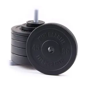 Mini Barbell Black Bumper Plates
