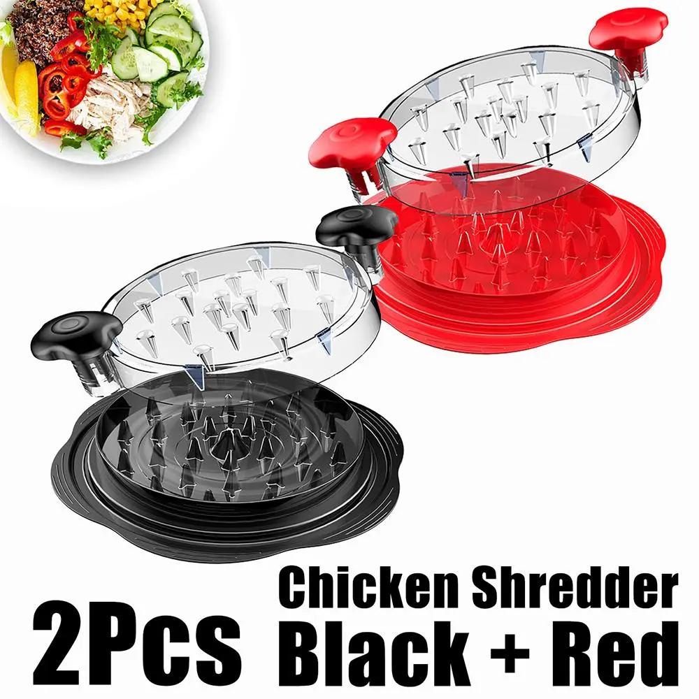 Kitchen Rotate-Spin Max Storage Meat Shredder Machine - Transparent Observable Unit, Wear-Resistant Long-Lasting Anti-Slip Rubber Strips, Contoured Shape Comfort Ergo Grip Handles, BPA-Free for Beef Chicken Pork Shreds