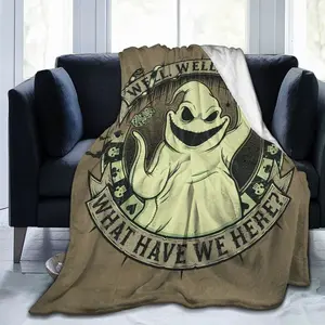 The Nightmare Before Christmas Anime Art Ultra Soft Micro Blanket, Warm Fluffy Throw Blanket, Decorative King Size Bed Blanket for Babys Couch Living Room Sofa, 50x40inch
