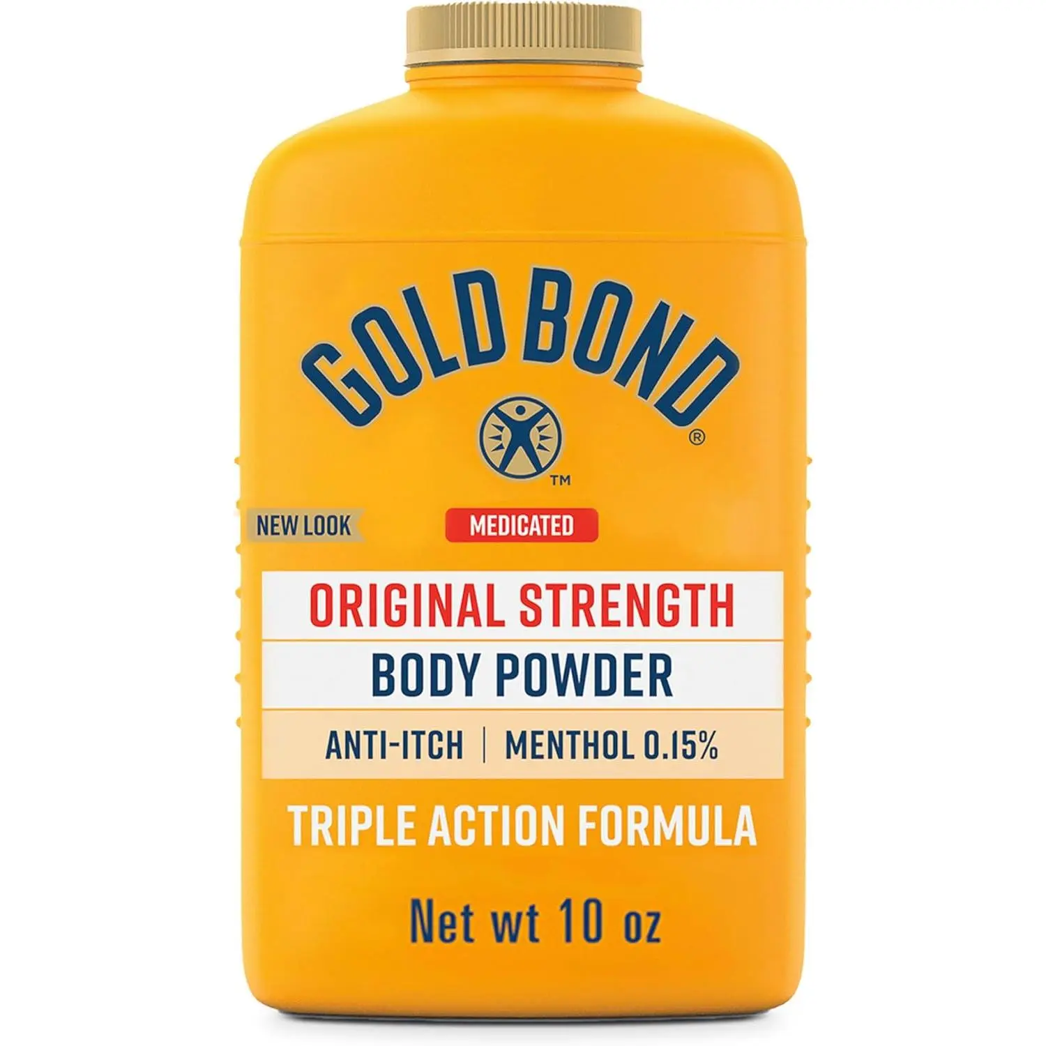 Gold Bond Medicated Talc-Free Daily Gentle Body Powder - Prickly Heat, Anti-Itch, Absorbent, Cooling, Skin Repair - 10 oz Single Item Powder Product for Men and Women, Prickly Heat Powder