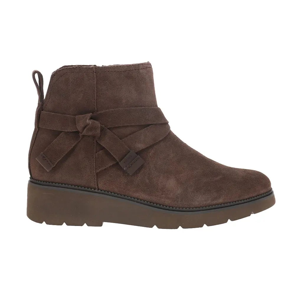 TOMS Womens Marlow Round Toe Zippered Casual Boots Ankle Low Heel 1-2" - Brown