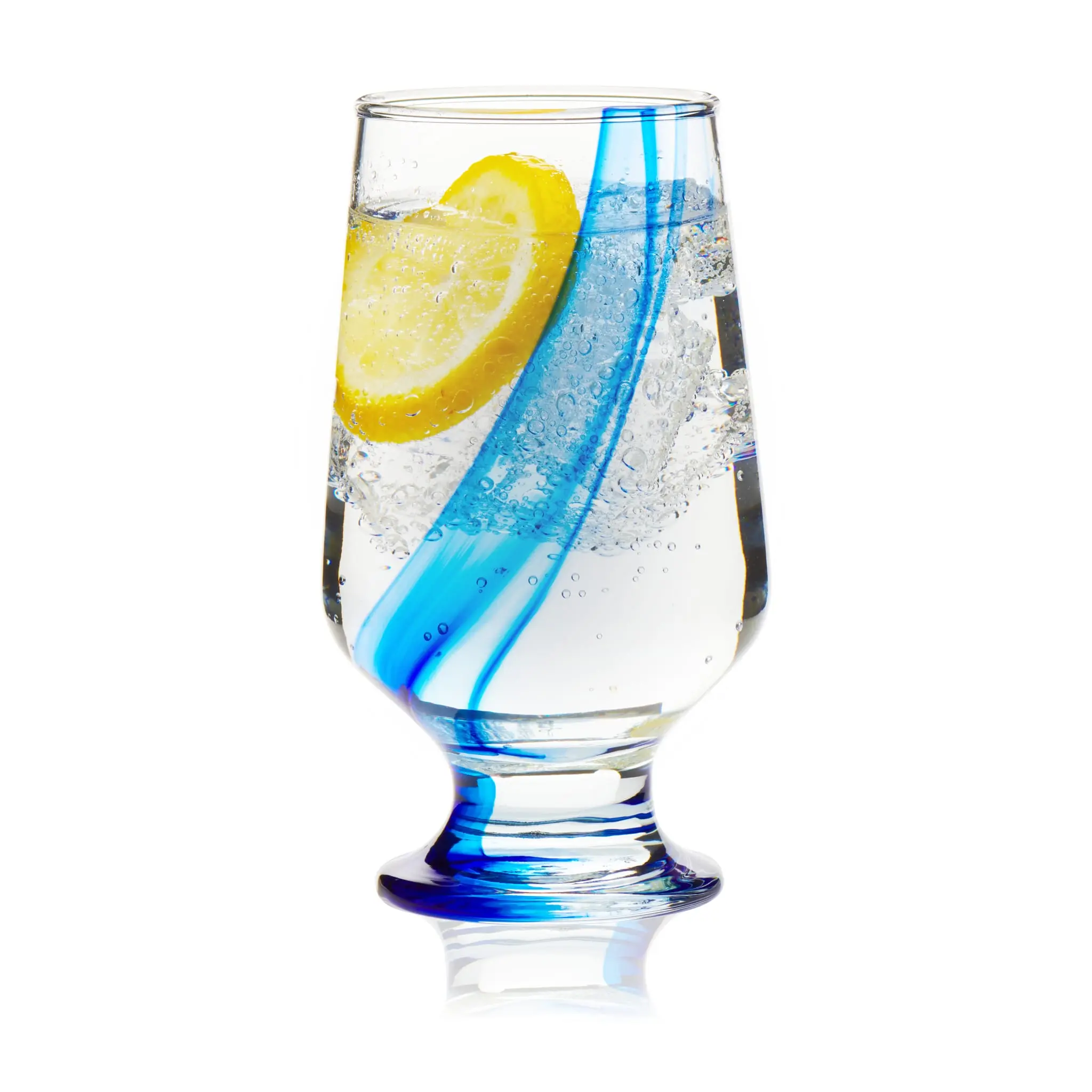 Libbey Blue Ribbon Goblet Glasses, Artisan Inspired, Durable Water Goblets Set of 8, Clear, Stemmed Water Glasses to Showcase Sodas, Cocktails