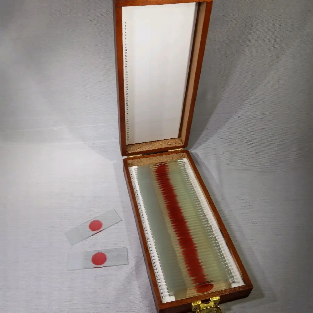 Dexter Bloodslide Box Prop with Wooden Case and Glass Slides for Display Toy Prank Battery Handcrafted Mahogany Series 1 Quality