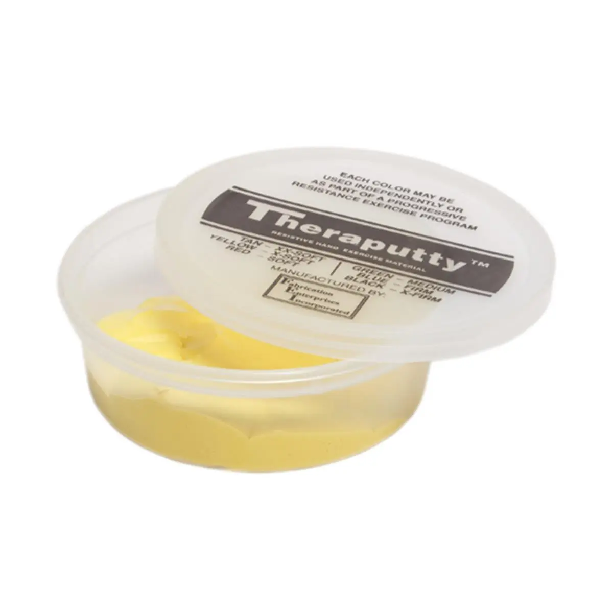 Fabrication Enterprises Cando Color-Coded Theraputty - 6 Oz Yellow X-Soft Gluten-Free Resistant Hand Exercise Material for Developing Stronger Grip, Color-Coded Putty
